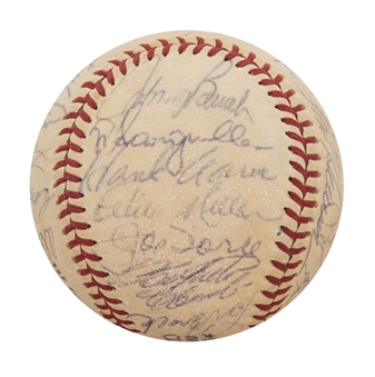 1971 National League All-Star Team Team Signed ONLY Feeney Baseball With 27 Signatures Including Clemente, Aaron, Bench & Seaver (Beckett) 
